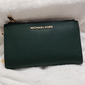 Michael Kors Double Zip Leather Wallet
